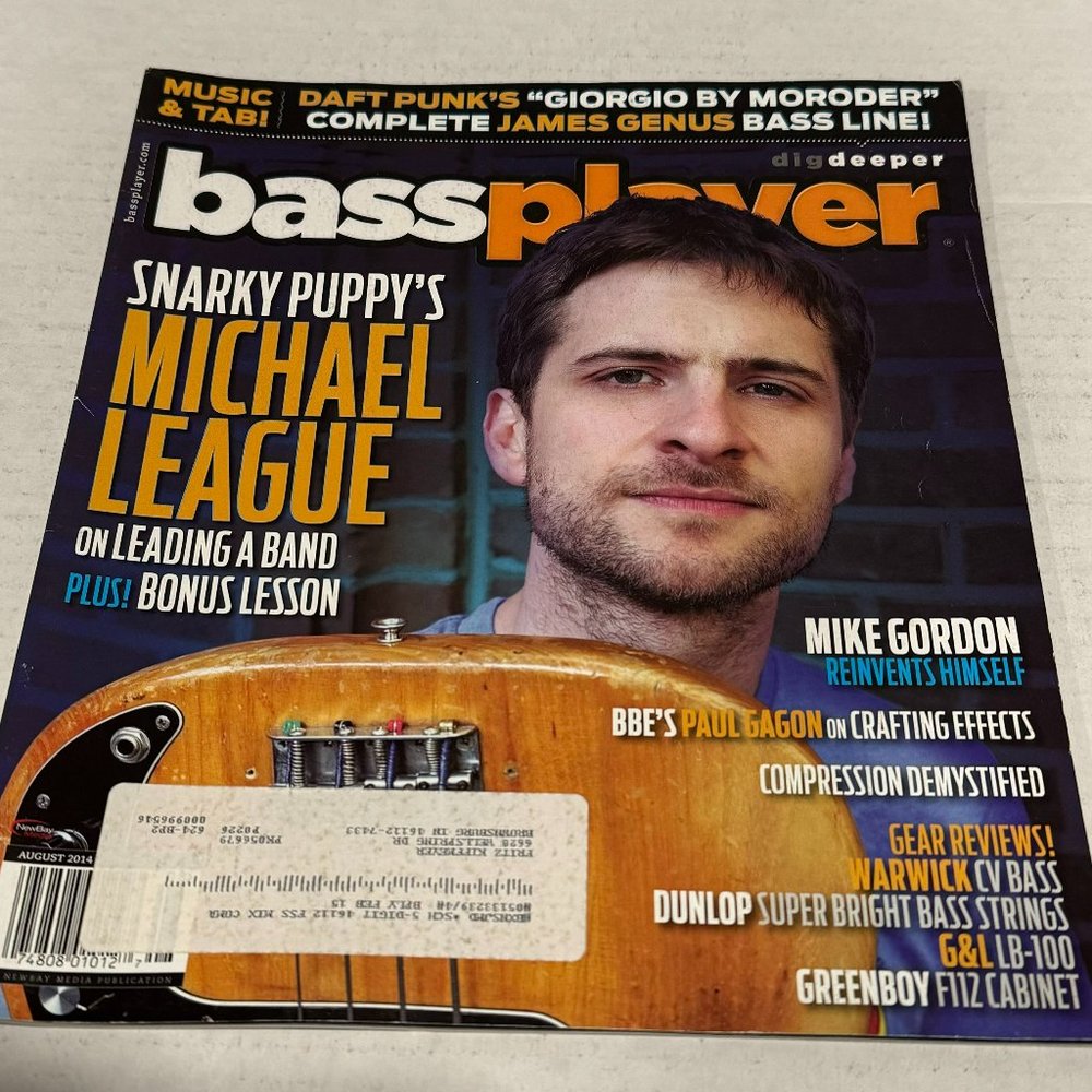 Bass Player Magazine - Michael League of Snark Puppy - August 2014